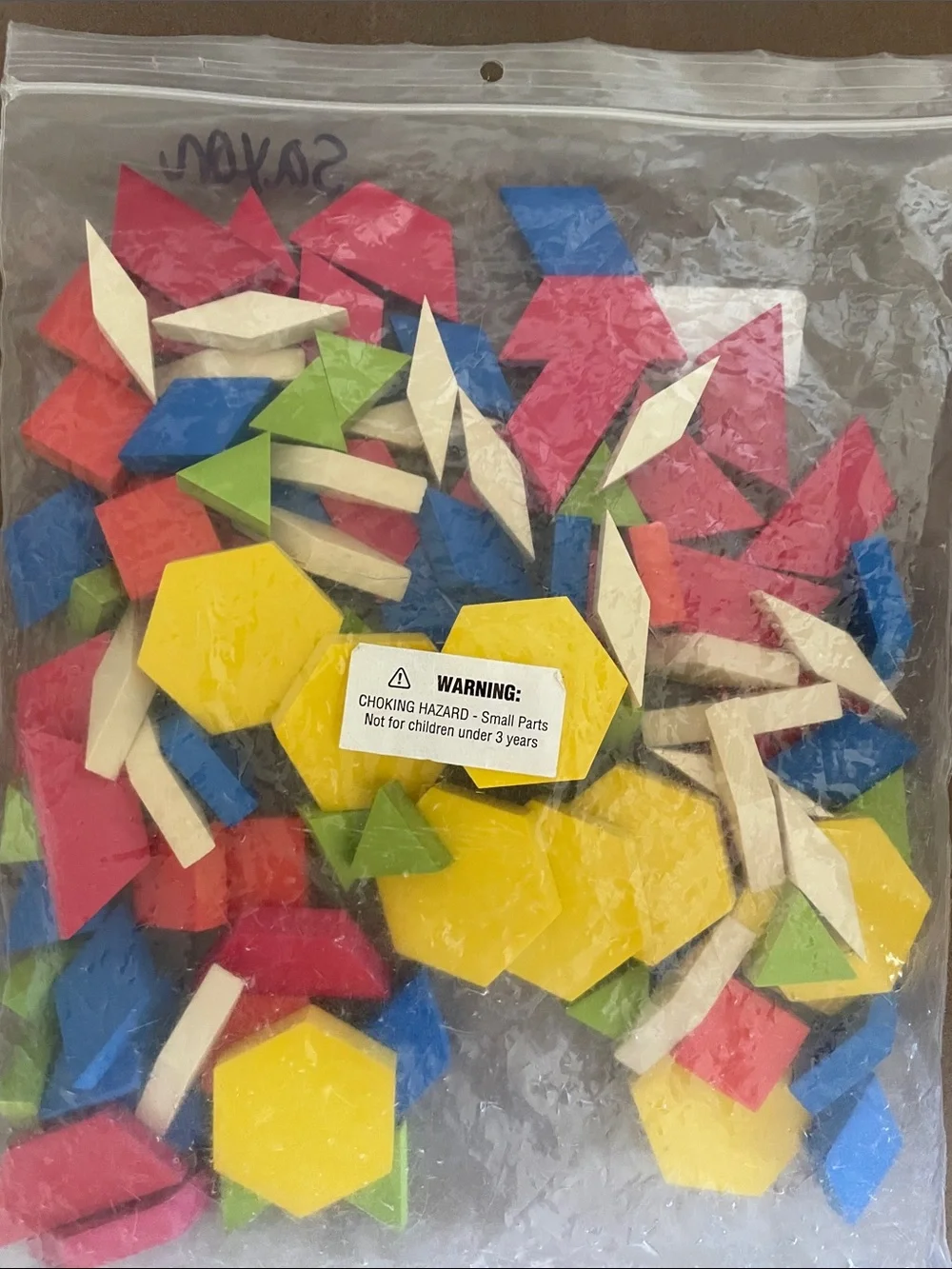 Saxon Math Pattern Blocks Set - Multicolor For Grades K-3 Incomplete